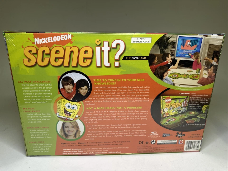 Scene it? Nick Nickelodeon DVD Board Game NEW 2006 Edition Factory Sealed - Image 2 of 2