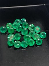 Natural Zambia Emerald Round Cut 3x3 MM 10 PC PKT Loose Gemstone For Jewelry