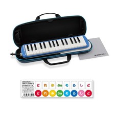 SUZUKI Melodion Keyboard Harmonica, Blue, Lightweight, with Semi-Hard Case for C