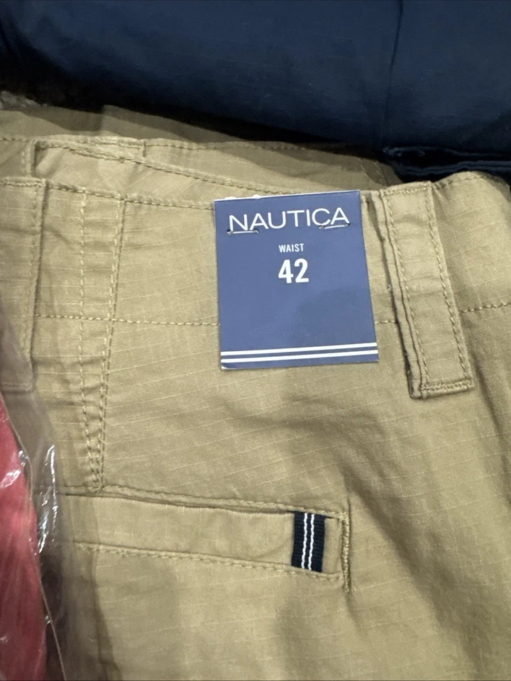 NAUTICA большой и высокий грузовой шорты размер 42BG 44 BG Рекомендуемая розничная цена производителя $65 новый с Ярлыками все 4 пары - Изображение 3 из 4