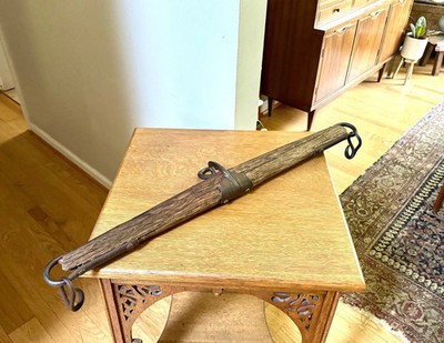 Antique Single Tree Weathered Yoke | Rustic Wood Small Primitive Ox Yoke