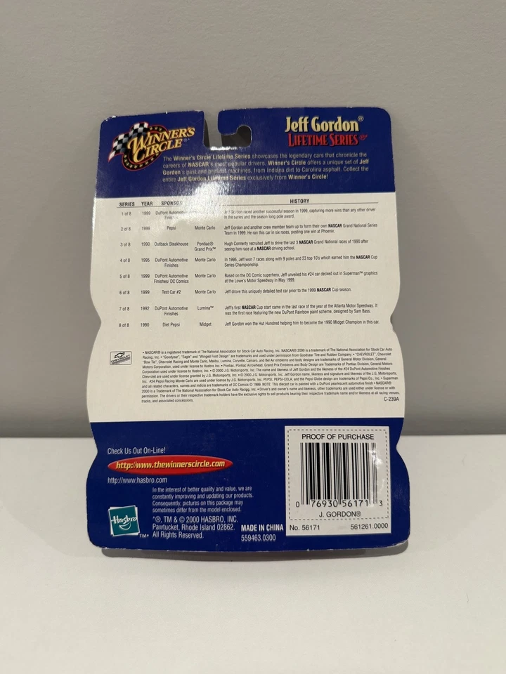 JEFF GORDON OUTBACK 1/64 CÍRCULO DE GANADORES NASCAR DIECAST SERIE DE POR VIDA 3 de 8 Foto 2 de 2
