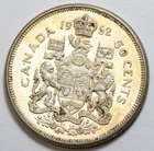 1962 50c Canada Silver Half Dollar - RAW - Great Luster - Semi PL - Fifty Cents