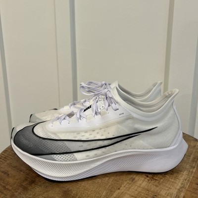 Size 10.5-Men's Nike Zoom Fly 3 Running Shoes White Black AT8240