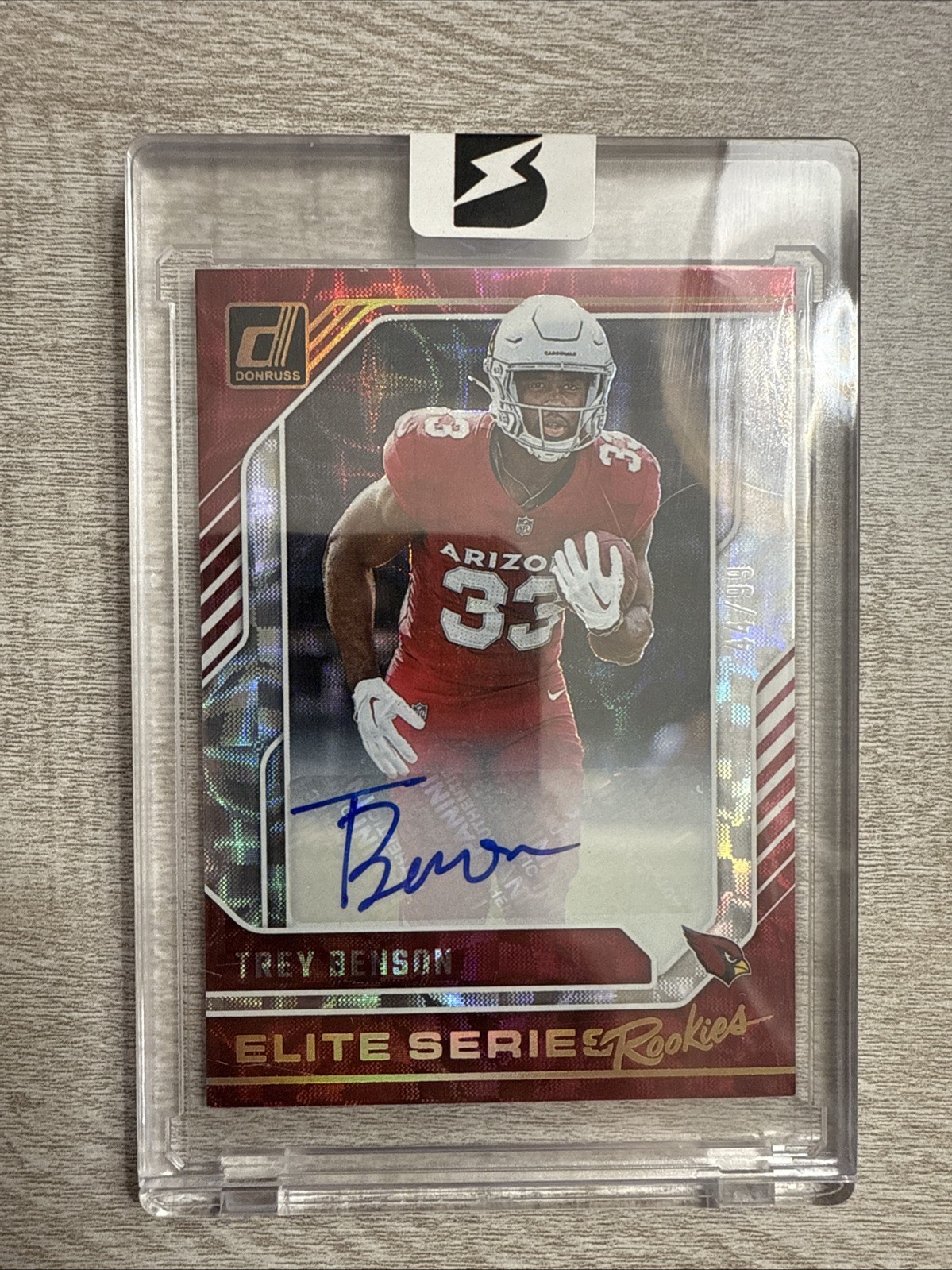 Trey Benson Panini Donruss the Elite Series Rookies Autographs #25 Base