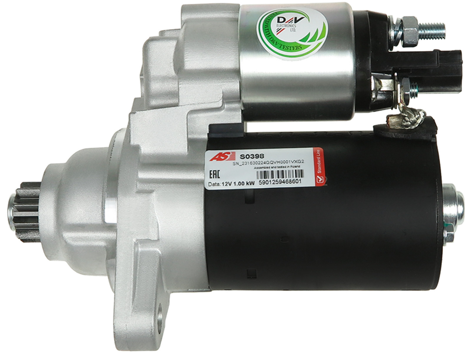 Brand New Starter Motor 12V 1.0kW 10T for SEAT CORDOBA LEON 02-15 OE 0001120406