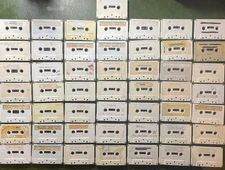 Used Audio Cassette Tape Lot Of 50 - Pre-Recorded ~ Sold As Blanks ~ No Cases