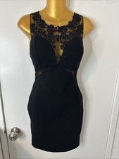 SALE 3 DRESSES FOR $20 Black Lace Plunge Mini Dress Fits XSmall