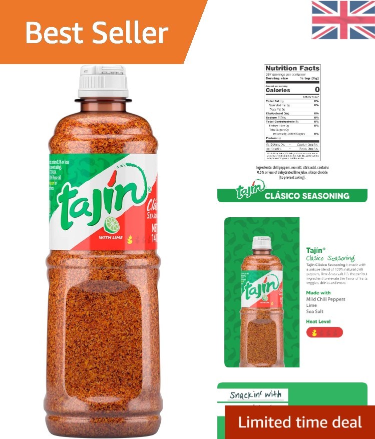 400g Lime and Chilli Seasoning Bottle - Perfect for Fruit & Cocktails