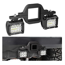 2 Pcs 4 Inch 60W LED Pods with Tow Hitch Brackets for Pickup  SUV Lighting