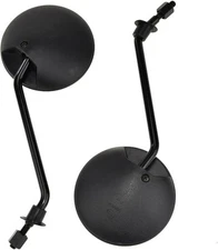 HIAORS 8mm Motorcycle GY6 Scooter Rearview Mirrors for 50cc Moped Tomos Black 