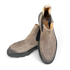 Sofft Samira Platform Chelsea Boot, Size 8-1/2, Taupe Suede, Distressed look
