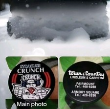 SYRACUSE CRUNCH shadow Logo INGLASC TOWN & COUNTRY SPONSOR PUCK MADE IN SLOVAKIA