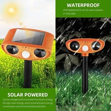 2025 Solar Ultrasonic Animal Repellent Motion Detection Waterproof