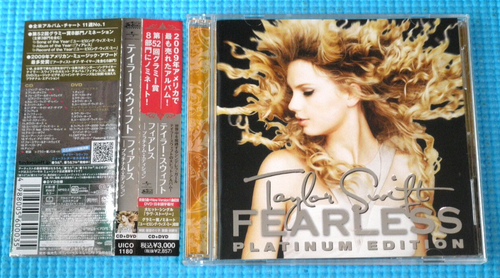 TAYLOR SWIFT CD+DVD Fearless Platinum Edition 2010 OOP Japan OBI UICO-1180