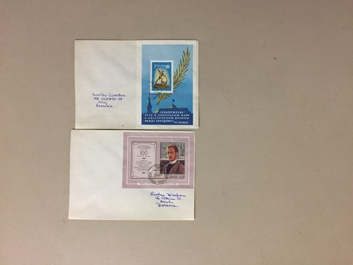 Two Russia covers to Romania with SS.One 1960