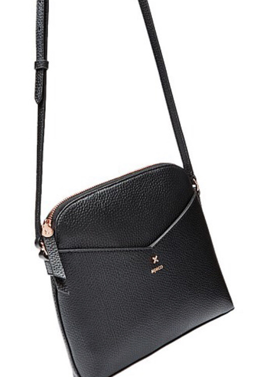 MIMCO Black DVine Sling Cross Body Hip Bag Clutch BNWT Rose Gold RRP