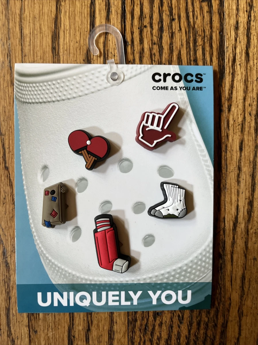 Crocs Uniquely You Gym Bro Foam Finger, Socks, Cornhole + Jibbitz Charms 5  Pack