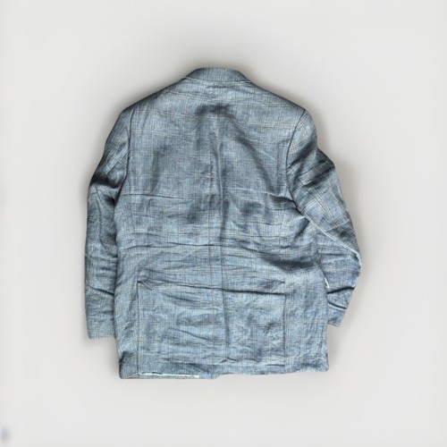 Chaqueta Blazer DAKS London Para Hombre 100% Lino Cuadros Ligera de Verano Talla UK 46 R - Imagen 6 de 12
