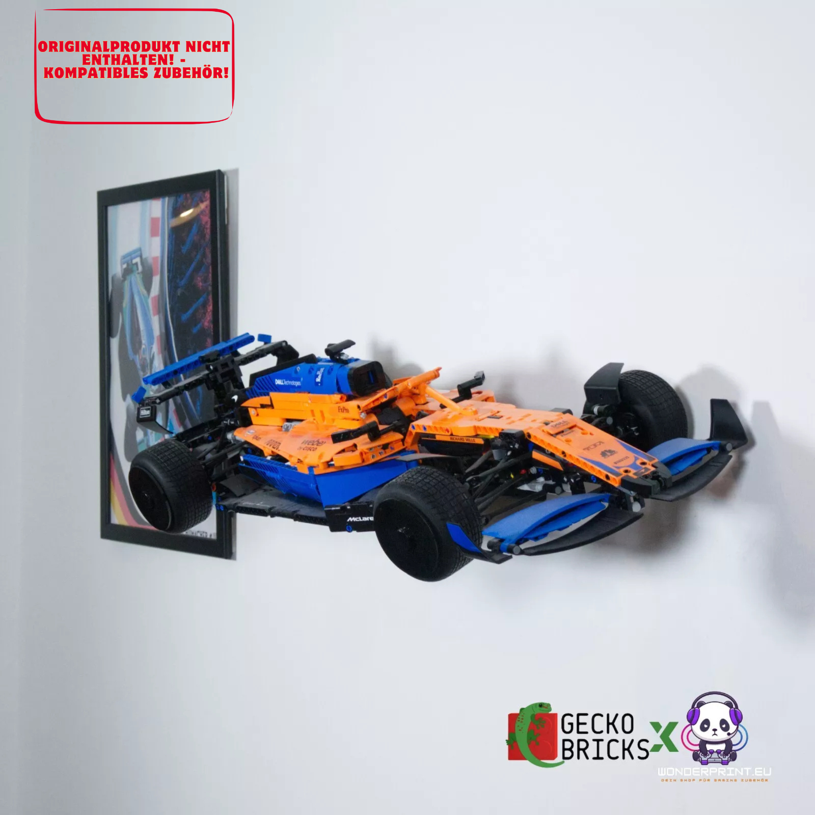 Wandhalterung Halter Halterung passend für LEGO McLaren Formel 1 Rennwagen 42141