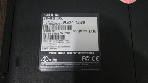 Toshiba Satellite Laptop C850/WIN 10/500GB HDD/8GB RAM + DVD,CAM & Wifi (WORKS!) - Picture 19 of 24