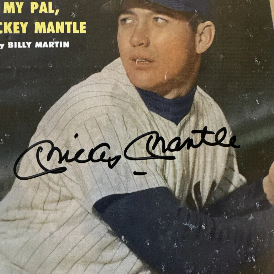 MICKEY MANTLE SIGNED 1956 SPORT MAGAZINE / October JSA LOA - Image 2 of 4