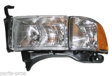 New Replacement Headlight Assembly Lh For 1999-01 Dodge Ram Sport