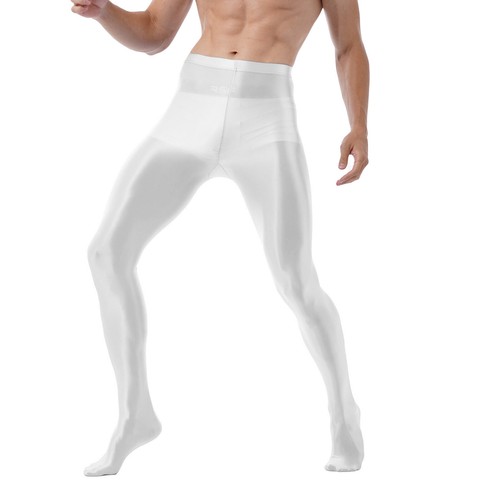 Hombre Aceite Brillante Pantimedias Elástica Ballet Danza Yoga Pies Sedosos Tihgts Deportes - Imagen 7 de 49