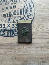 Vintage Art Deco Park Sherman Horse Equestrian Metal Memo Pad Field Note