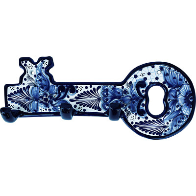 TalaMex Cholula Hand-made Traditional Mexican Talavera LLavero Key Holder