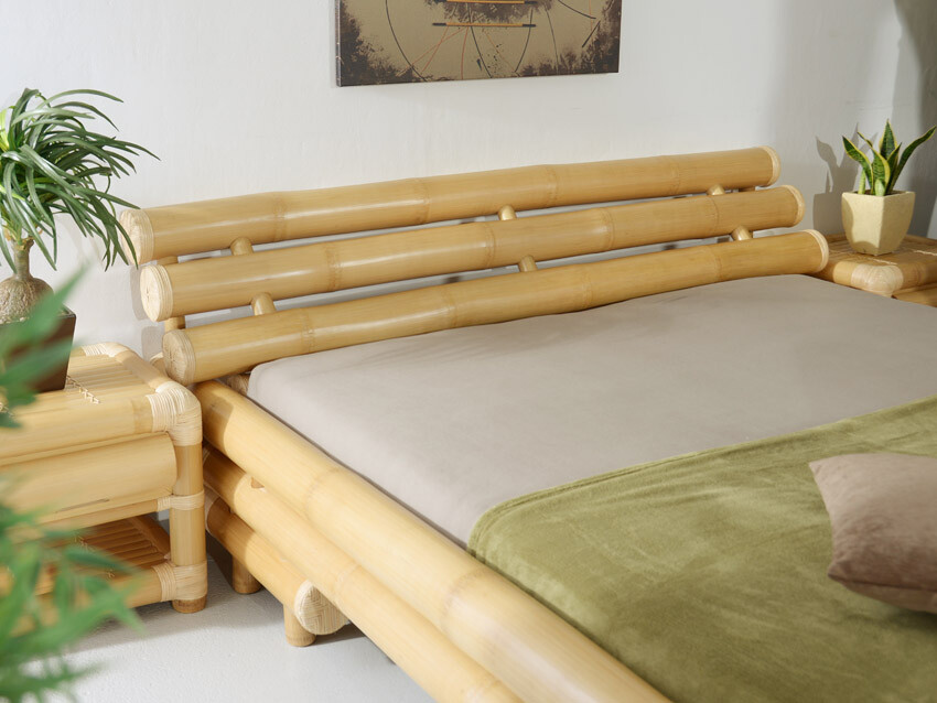 Bambusbett 140x200 Palau Rattan Bettgestell Bettrahmen Holzbett Futonbett  Bett | eBay.de