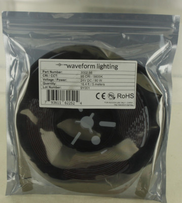 NEW Waveform Lighting FilmGrade 3002.56 5600k 24V 16.4ft WHITE LED Strip Lights