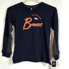 Denver Broncos NFL / Long Sleeve Sweat Shirt Team Apparel / Girls Size 10/12