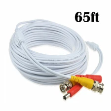 Fite ON 65ft BNC Video Power Cable for Night Owl C-841-A10 1080P HD BNC systems