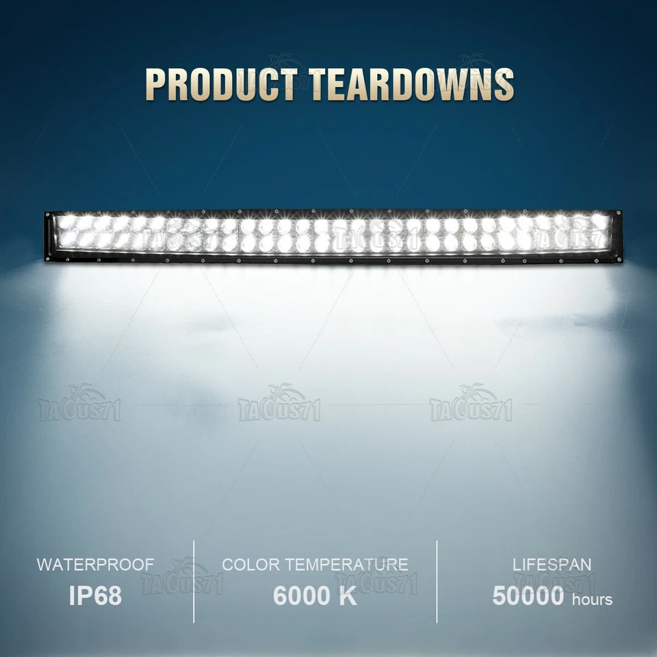 For 2014-2021 Toyota Tundra Upper Grille Dual 42" LED Light Bar Combo (240W*2) - Imagem 4 de 4