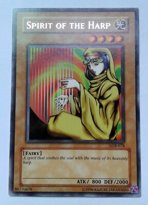 spirit of the harp yugioh card Yu-Gi-Oh! - (LOB-078) - Legend of Blue Eyes White Dragon - Unlimited Edition All cards will be carefully packed for safe transit Spirit of the Harp Card