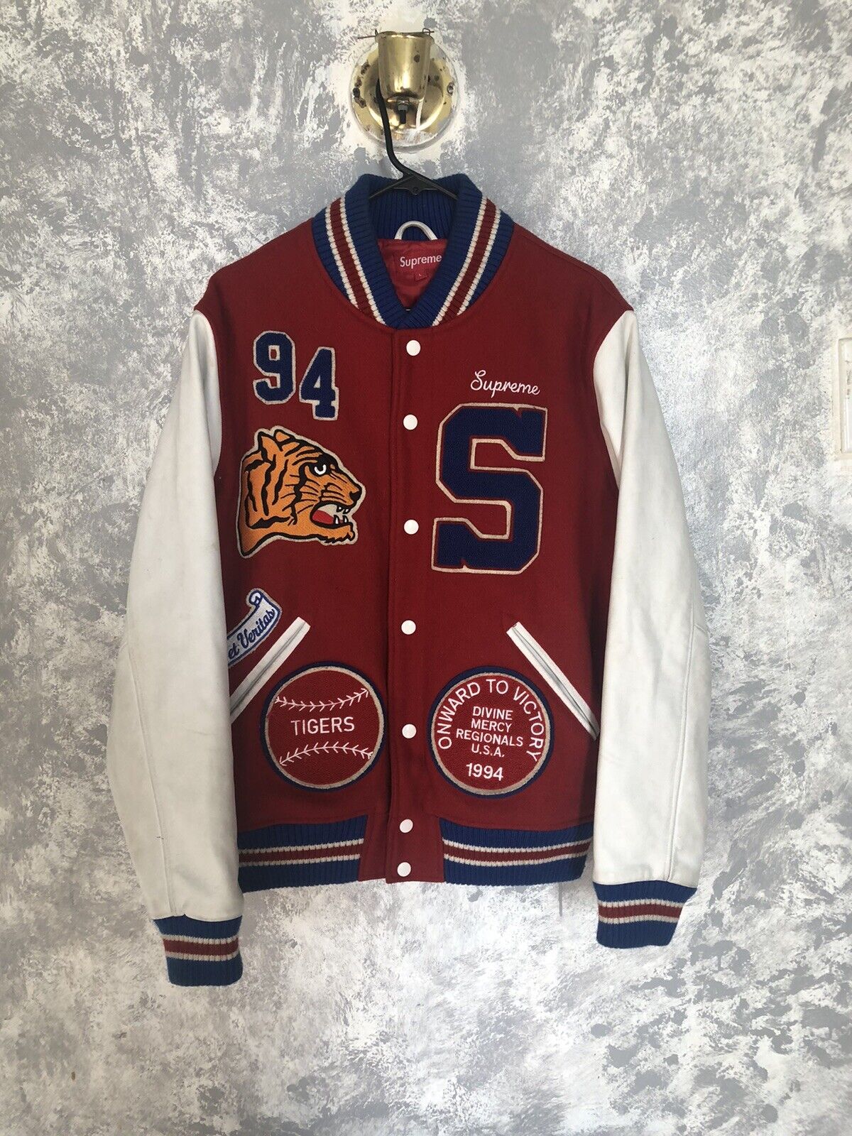 Supreme Tiger Varsity Jacket スタジャン 2009ブルーのサイズはLは