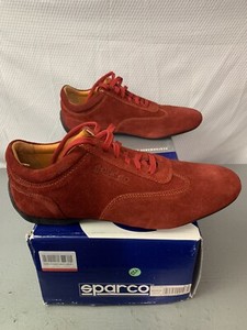 SPARCO Racing Shoes Low Cut Red Size 43 (US 9) (UK 8) w/ Original Box VERY NICE!
