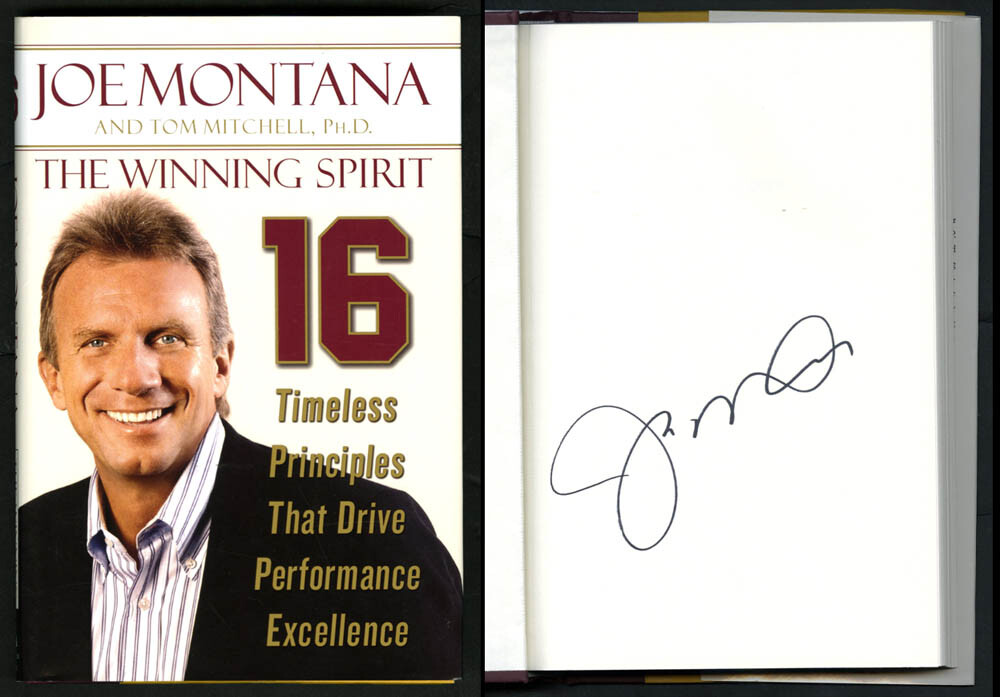 Joe Montana SIGNED AUTOGRAPHED The Winning Spirit SF 49ers HC 1st Ed/1st SB Cham