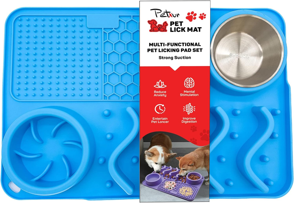 Small Size Dog Slow Feeder Mat, Lick Mat All in One Slow Feeding Food