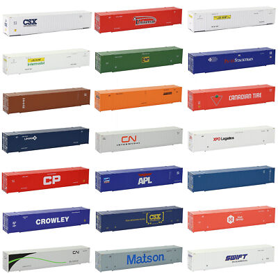 3 Container In Scala HO 1:87 - 20 Piedi, Pareti Ondulate, Colorati, Pronti
