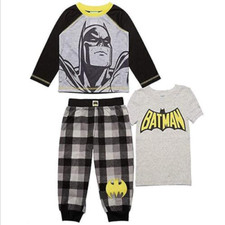 Komar Boys' Character 3-piece Batman Pajama Set 3T NWT