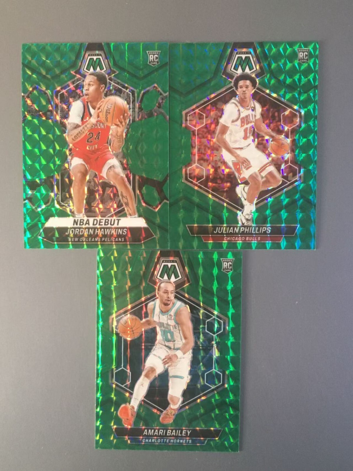 Jordan Hawkins 2023-24 Panini Mosaic Green Prizm RC #253