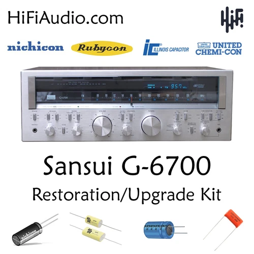 Sansui G-6700 rebuild restoration kit repair instructions fix capacitor