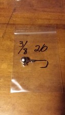 15 3/8 Round Head Jigs VMC Barbarian Black Forged Hooks 2/0 or 3/0 U Choose