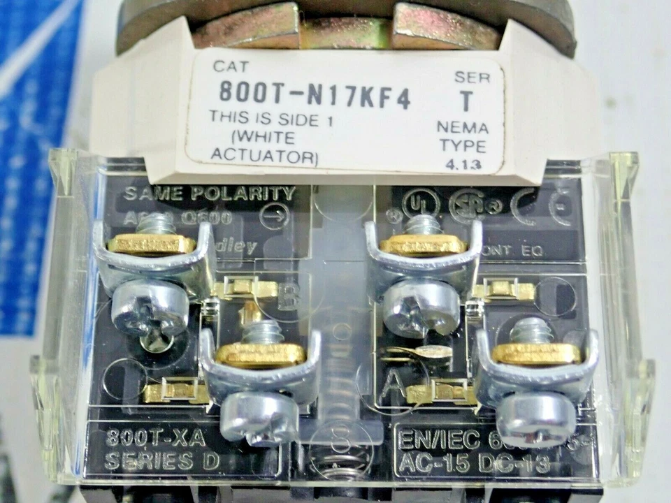 ПЕРЕКЛЮЧАТЕЛЬ СЕЛЕКТОР ALLEN BRADLEY 800T-N17KF4B 4 POS SER T ТИП 4,13 НОВЫЙ - Изображение 4 из 4