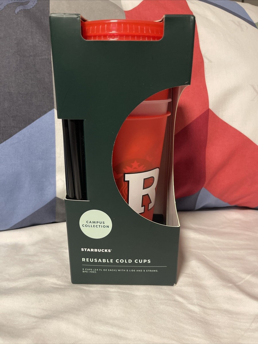 Starbucks Campus Collection Reusable Cold Cups Set of 5 -24 Fl oz  MultiColor | eBay