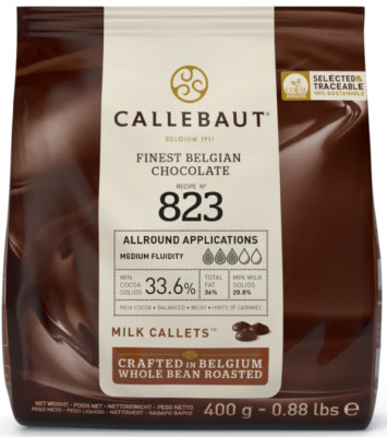 (39,75 EUR/kg) Barry Callebaut 823 Vollmilch Schokolade Kuvertüre 400 g