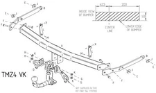 Towtrust Vertical Detachable Automotive Towbar For Mazda 6 Saloon 2008 - 2013