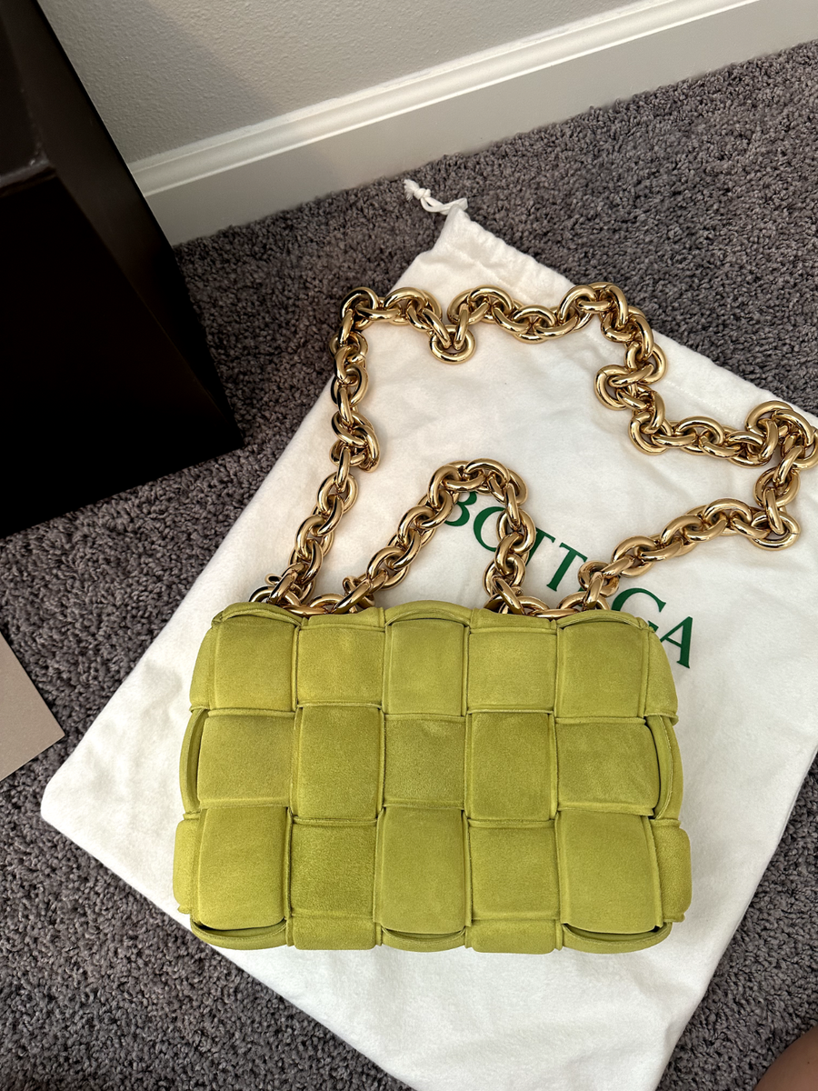 Bottega Veneta Suede Maxi Intrecciato Padded Chain Cassette